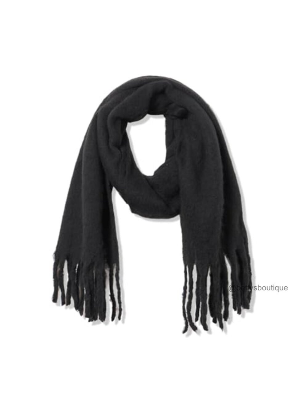 Chunky Oversized Fringe Scarf One Size